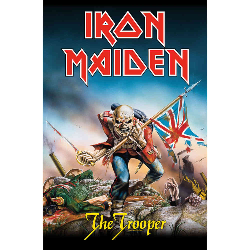 Iron Maiden - The Trooper Textiel Poster - Multicolours